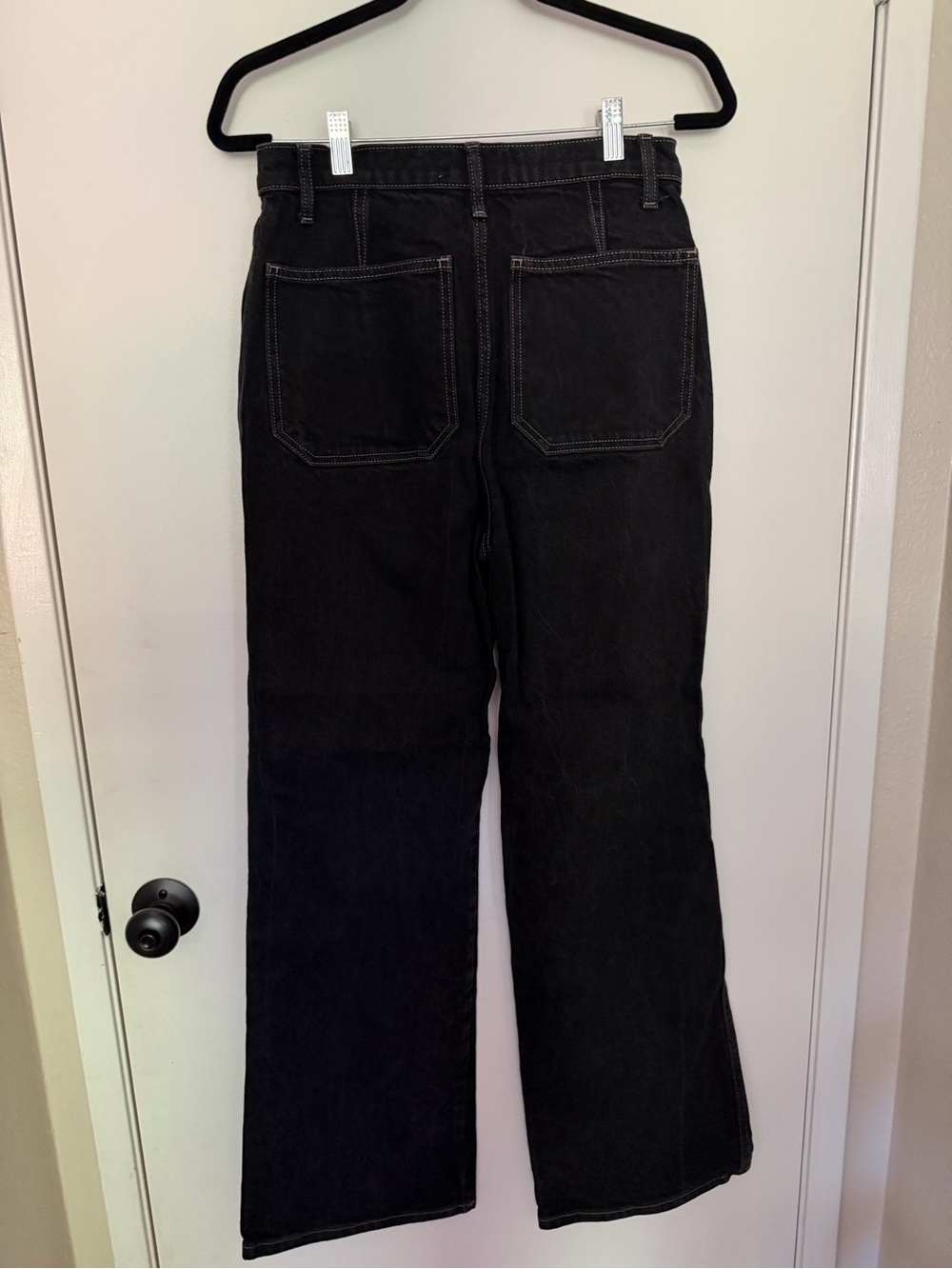 Reformation Black Wide-Leg Jeans